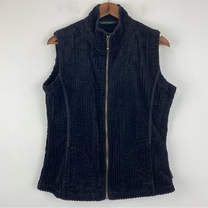 Woolrich size Medium Women’s Black Corduroy Full Zip Vest